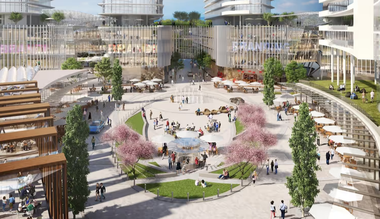 Molson 啤酒厂旧址改造项目——温哥华量子公园效果图(图片来自Concord Pacific)