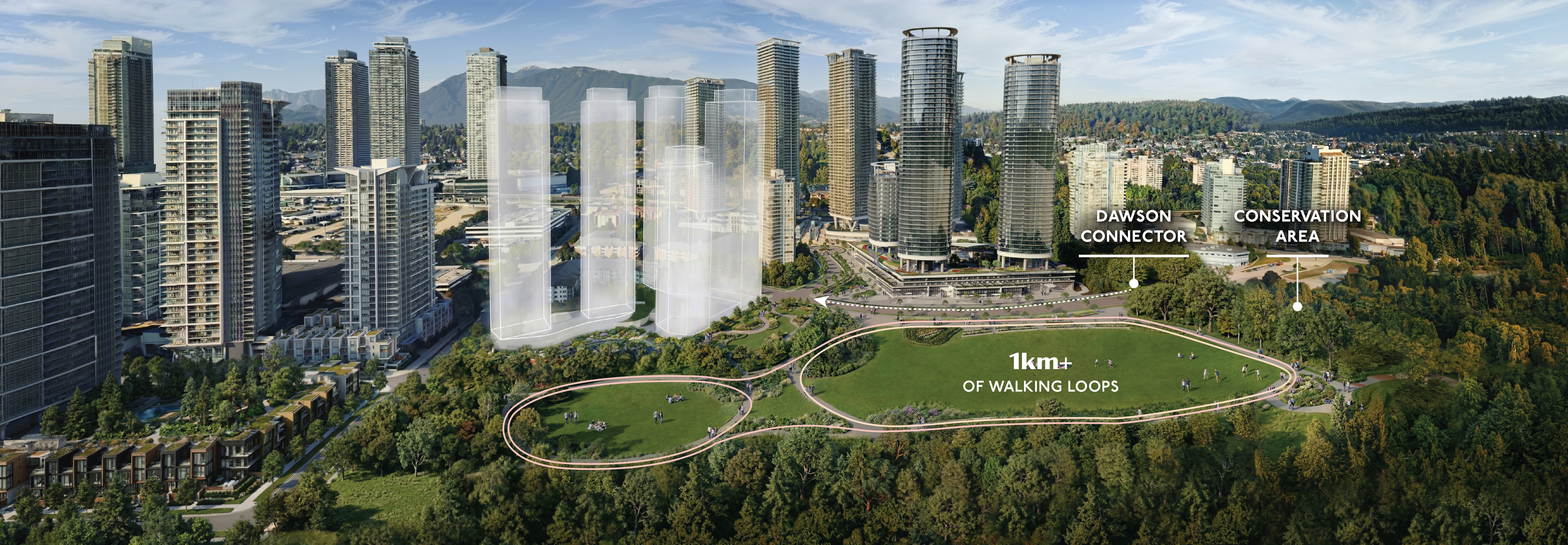 Dawson 公园和Concord Brentwood社区效果图