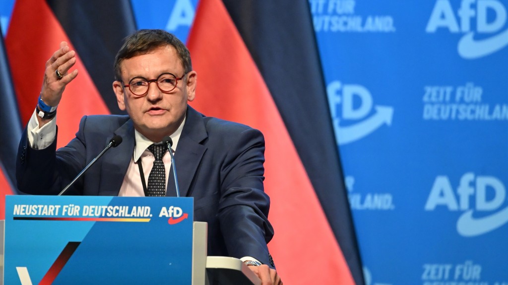 “另类选择党”(AfD)未受阻,大会准时召开。 美联社 “另类选择党”(AfD)未受阻,大会准时召开。 美联社
