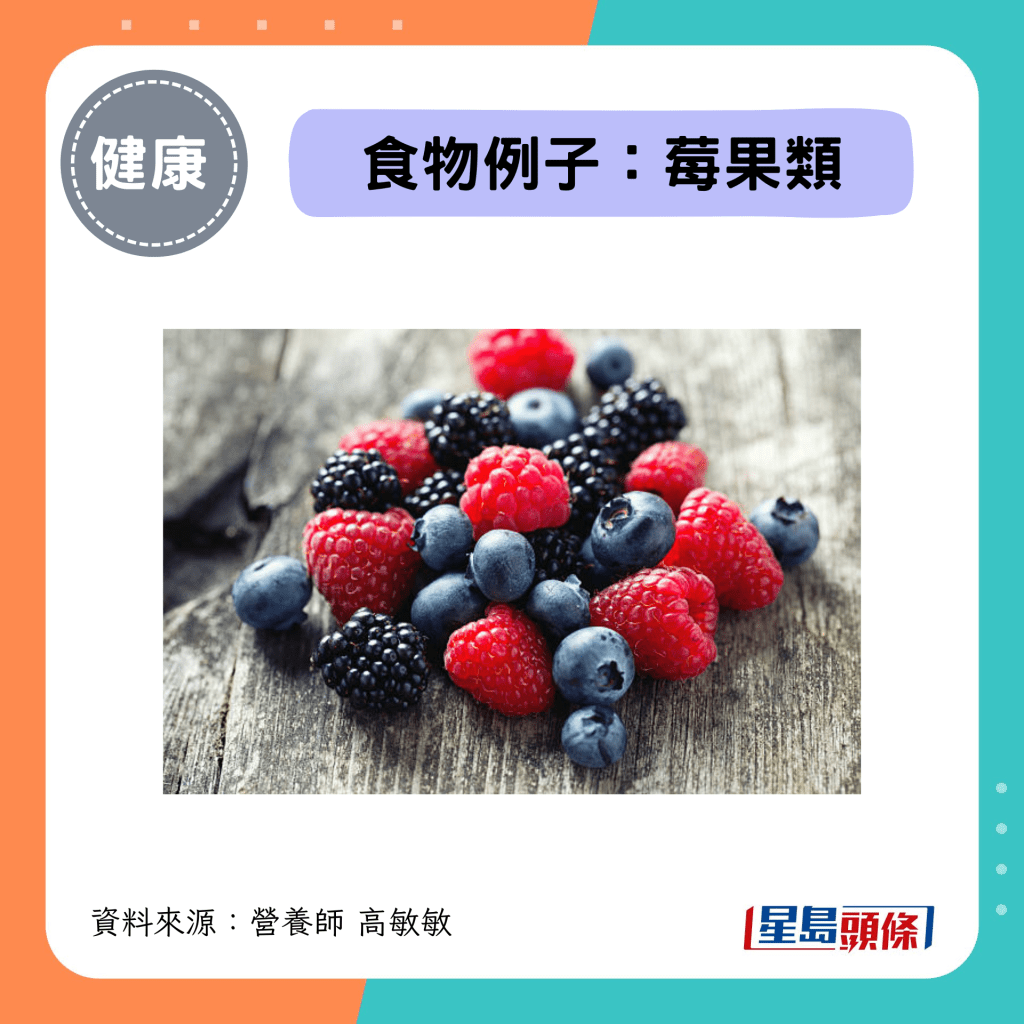 多酚食物例子：莓果类