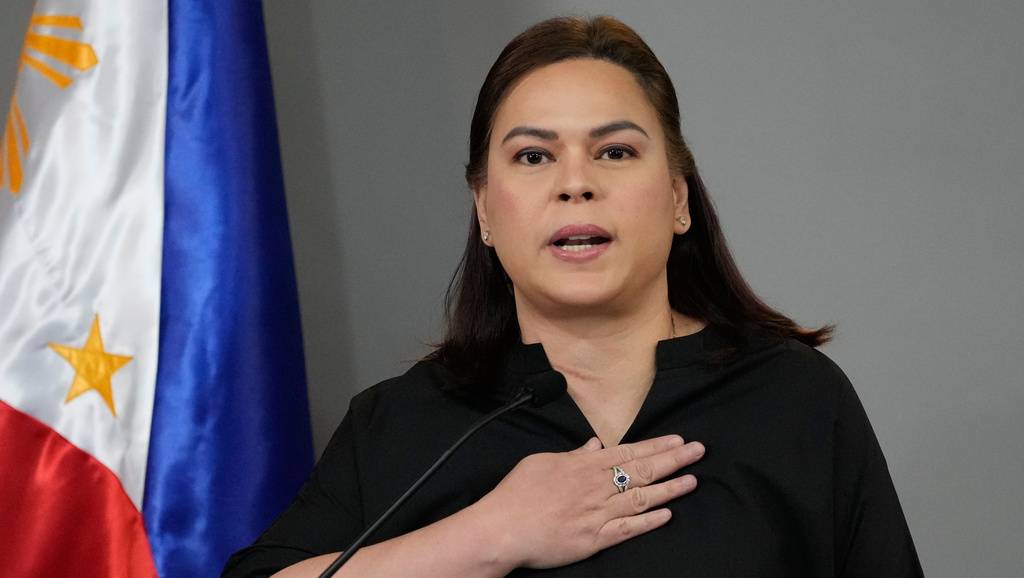 菲律宾副总统莎拉(Sara Duterte)。 美联社 菲律宾副总统莎拉(Sara Duterte)。 美联社