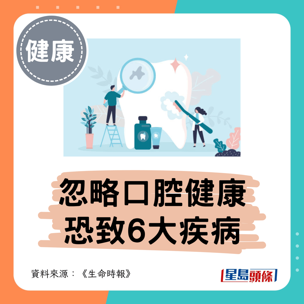 忽略口腔健康 恐致6大疾病 忽略口腔健康 恐致6大疾病