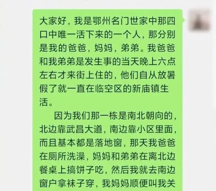 幸存的13岁儿子在网上发声。《大河报》 幸存的13岁儿子在网上发声。《大河报》