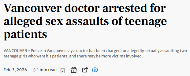 加拿大65岁华人医生涉性侵未成年患者! 已获保释, 继续执业