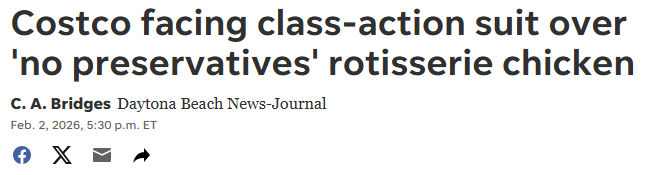 Costco招牌烤鸡卷入集体诉讼, 紧急撤下广告! 消费者信任崩塌