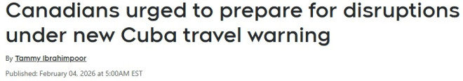 加拿大更新古巴旅行警告：停电停油物资短缺 建议多带现金和药品