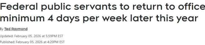 3天变4天！加拿大联邦公务员返岗政策全面收紧