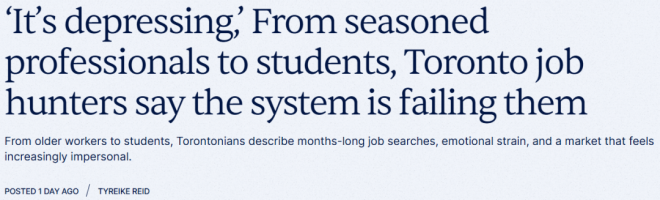 2年投数百份简历, 仅2次面试: 多伦多职场老司机、学生都很绝望