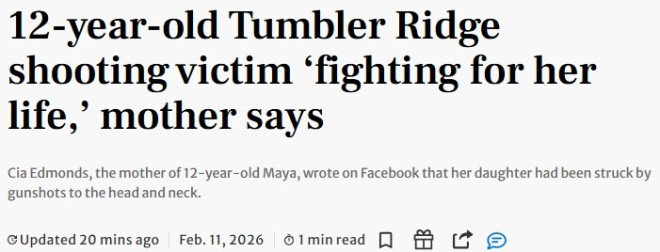 12岁女孩头颈中枪命悬一线！加拿大校园枪击受害者母亲含泪求祈祷