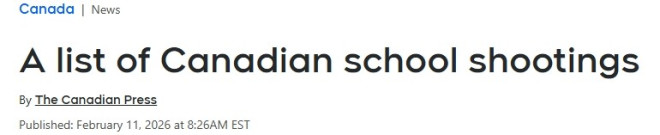 加拿大校园枪击血史添惨痛一页：Tumbler Ridge震惊全国