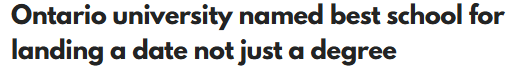 加拿大最适合谈恋爱的大学排行榜! 多大竟然不在前十!