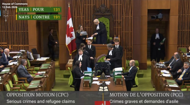 加拿大保守党"严禁重犯申请难民"动议，遭联邦自由党否决