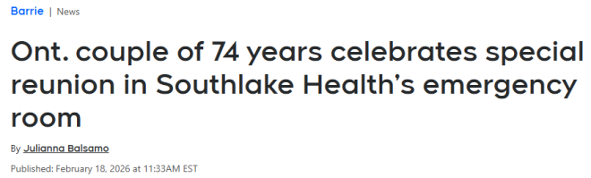 白头偕老: 大多伦多夫妇结婚74年, 卧病在床也要手牵手跨年!