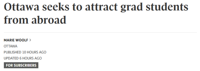 加拿大"全球抢人": 两类学生申请人最快14天获批, 家人也可随行