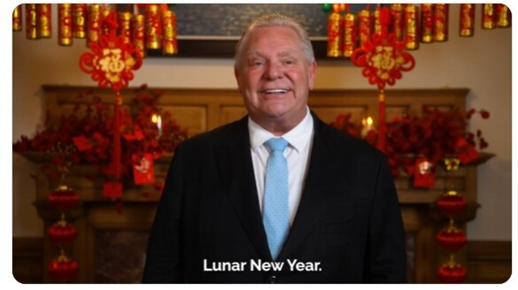 安省省长福特发表农历新年贺词，出席华人庆祝活动