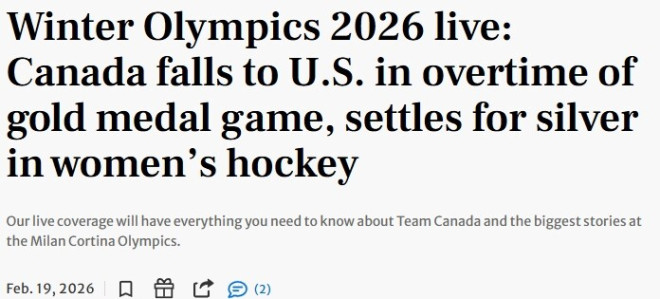 1比2惜败！冬奥女子冰球加拿大与美国金牌战巅峰对决