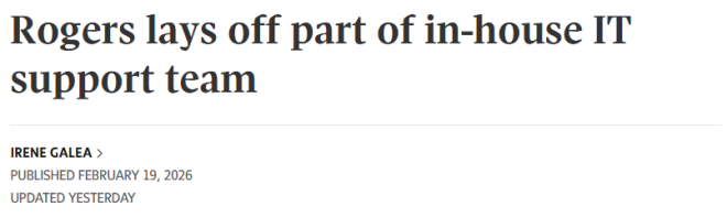 Rogers再动刀! 加拿大电信三巨头接连裁员外包! 这类岗位危险了