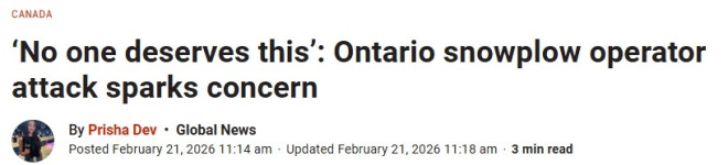 暴怒！安省男子强拉铲雪车司机耳罩被控罪：威胁频发甚至扬言开枪