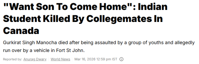 加拿大23岁留学生遭10多人暴力围殴+开车碾压身亡! 刚来1年