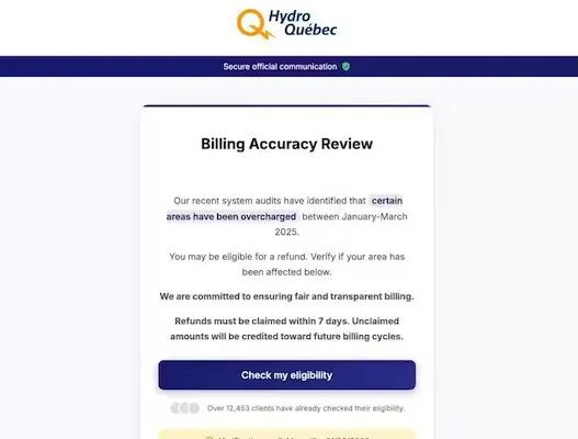 紧急提醒：伊朗黑客骗到魁北克，冒充水电局要你信用卡号