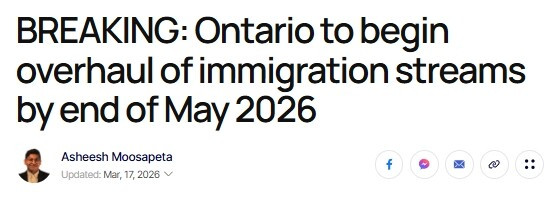 5月实施！安省移民或重置：硕博、省提名等通道拟全部取消
