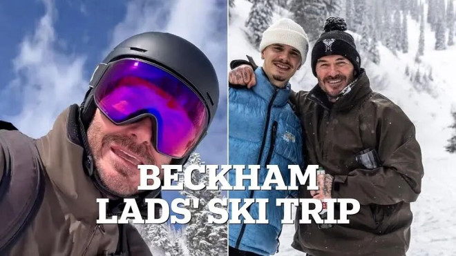 贝克汉姆BC滑雪假期太奢华，豪华照刷屏全网
