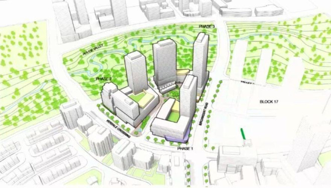 Concept of Verdale Crossing and Birchmount Road development