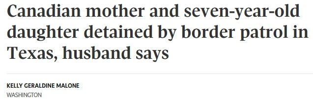 过个检查站就被带走？加拿大母女在美被拘，原因至今不明