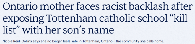 安省母亲曝光: 儿子的名字被写进"死亡名单"! 反遭种族歧视攻击!