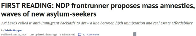 NDP准党魁提议大赦移民、扩招留学生、向难民开放边境