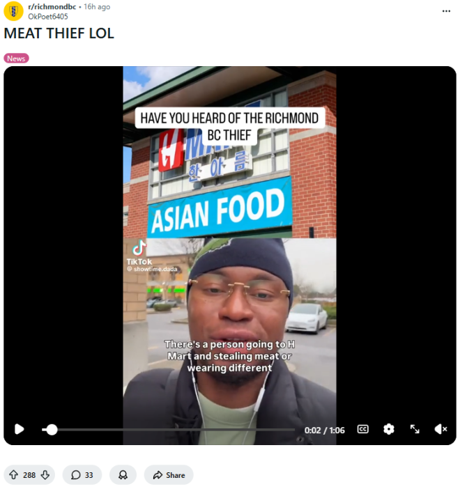 加拿大亚裔男子在超市"换装走秀"被围观: 他不仅偷肉, 还偷心!