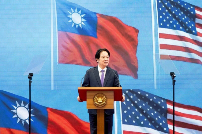 台湾总统赖清德发表演讲