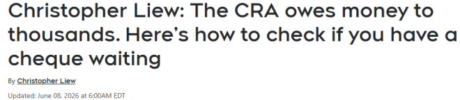 CRA可能欠你钱！加拿大人快查，很多人账户里躺着几百刀不知道
