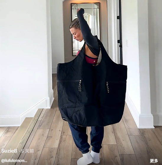 Lululemon玩太大了! 80L巨无霸新包大到能“装人”! 网友笑疯