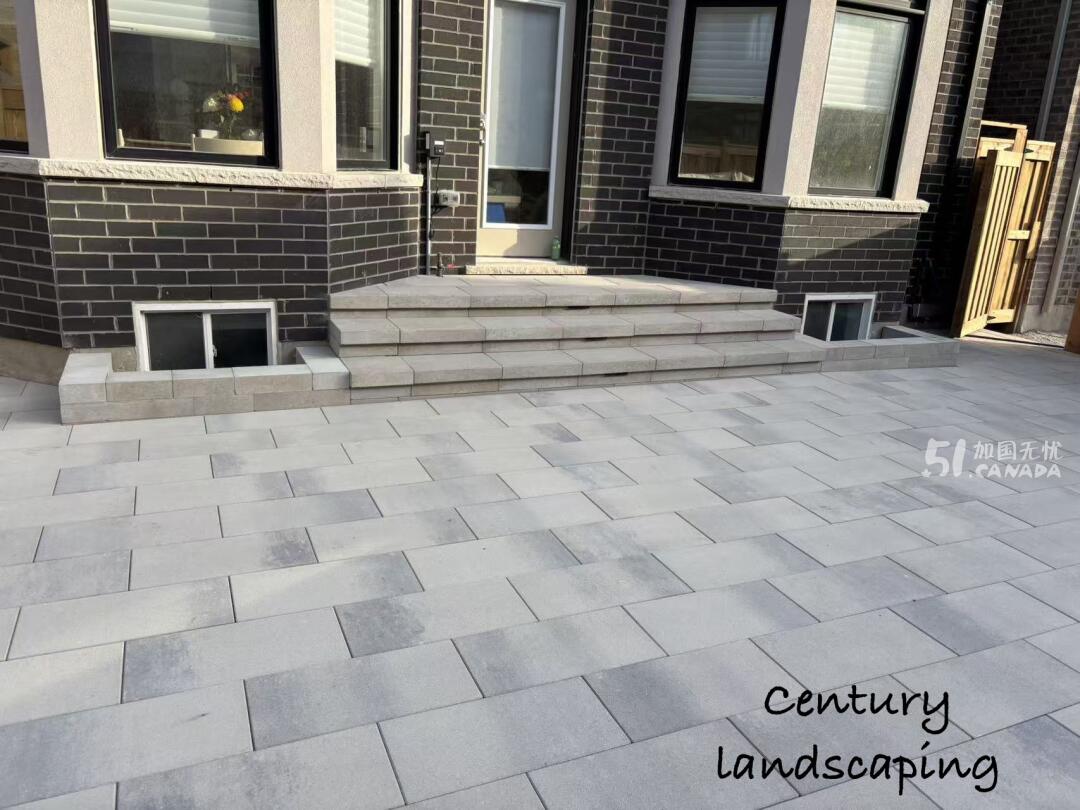 Century Landscaping INC.专业铺砖，值得信赖，免费评估。