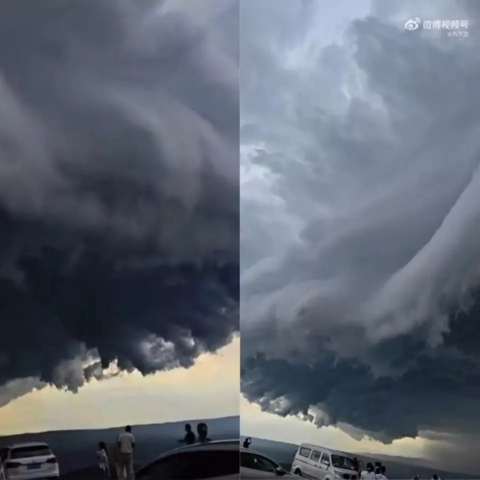 这不是AI！恐怖“末日怪云”袭河北 状似海浪压境…