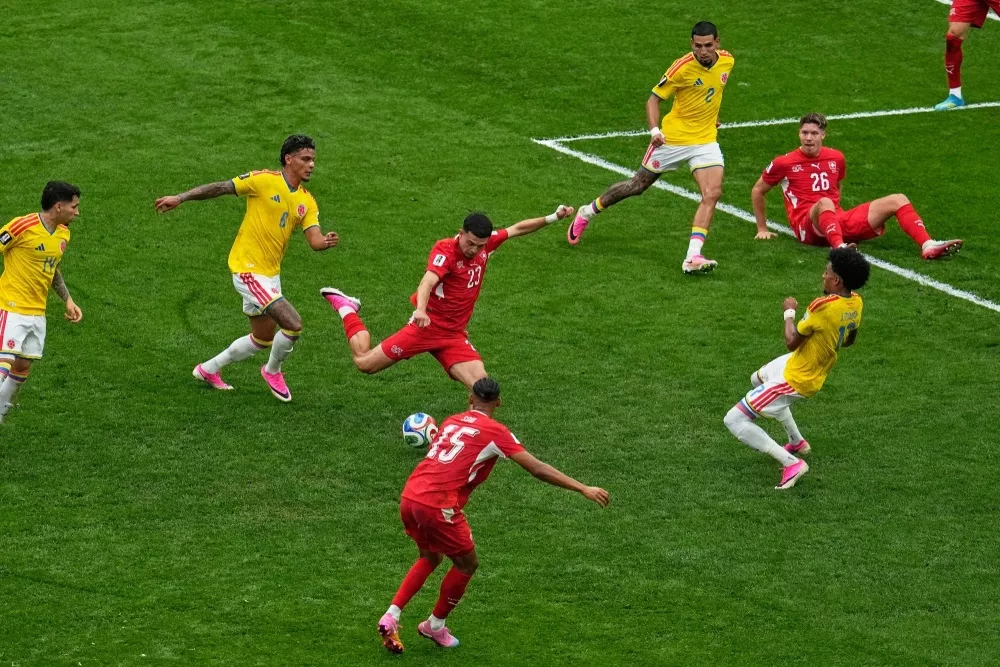 世界杯：瑞士点球战4-3哥伦比亚！追平队史最佳
